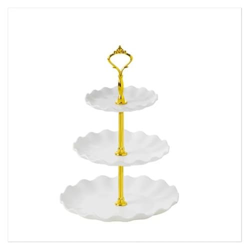 ZPFDSG Obst Etagere 3 schicht Cupcake Obst Süßigkeiten Ständer Display Rack Tray Geburtstag Hochzeit Party Haushalts Schmuck Tablett Dessert Tisch Dekor(White Without Hole) von ZPFDSG