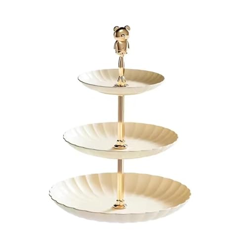 ZPFDSG Obst Etagere Dessert Platte Multilayer Cupcake Ständer Obst Halter Snack Candy Buffet Turm for Hochzeit Party Geschirr CakeTray Kunststoff(Three layers) von ZPFDSG