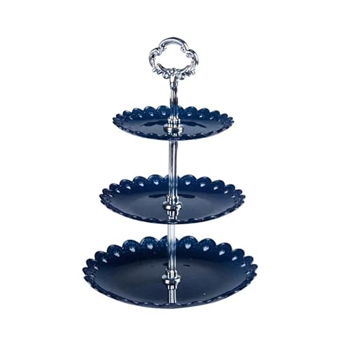 ZPFDSG Obst Etagere Obst Dessert Ständer Rack Kuchen Display Platte Tablett Küche Lagerung Hochzeit Geburtstag Party Kuchen Platte Stehen Süßigkeiten Tablett(Blue) von ZPFDSG