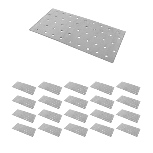 ZPH MARK Lochplatte Holzverbinder Flachverbinder holzverbinder metall mm - sendzimirverzinkt Lochblech 200x100 mm - 20 Stück Set von ZPH MARK