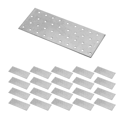 ZPH MARK Lochplatte Holzverbinder Flachverbinder holzverbinder metall mm - sendzimirverzinkt Lochblech 200x80 mm - 20 Stück Set von ZPH MARK