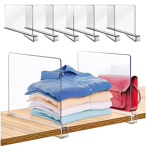 ZPJWYME 6 Stück Kleiderschrank Regaltrenner Acryl Regalteiler ohne Bohren Transparente Regal perfekt für Kleidung-Organizer und Schlafzimmer, Küchenschränke, Regalaufbewahrung und Organisation ZPJWYME 6 Stück Kleiderschrank Regaltrenner Acryl Regalteiler ohne Bohren Transparente Regal perfekt für Kleidung-Organizer und Schlafzimmer, Küchenschränke, Regalaufbewahrung und Organisation von ZPJWYME