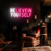 Believe in Yourself Leuchtreklame Benutzerdefinierte Neon Schlafzimmer Büro Wand Dekor Wohnung Arbeitszimmer Led Licht Personalisierte Geschenk von ZPLNeonCustom