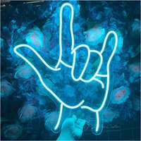 Rock Neon Leuchtreklame & Roll Handgeste Geste Wanddeko Heavy Metal Zeichen Kunst Corna Handzeichen Band Personalisiertes Geschenk von ZPLNeonCustom
