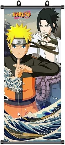 ZPPLD Naruto-Poster, Naruto-Scroll-Poster, Uchiha Sasuke-Poster, Anime-Poster, groß, Naruto-Wand-Scroll-Poster, Anime-Charakter, Spiel-Scroll-Poster, Manga-Poster für Wanddekoration, 70 x 30 cm von ZPPLD