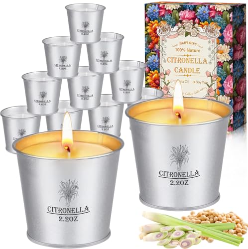 ZPQAODI Citronella Kerzen Outdoor, 12 x 2.2oz,Outdoor Kerzen mit Natürliche Sojawachs Zitronella Kerze, Kerzengeschenkset, Kerzen Set für Garten,Camping, Hof, Party, Grillen, Balkon ZPQAODI Citronella Kerzen Outdoor, 12 x 2.2oz,Outdoor Kerzen mit Natürliche Sojawachs Zitronella Kerze, Kerzengeschenkset, Kerzen Set für Garten,Camping, Hof, Party, Grillen, Balkon von ZPQAODI