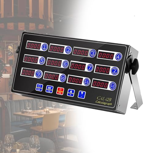 Kommerzielle Küchentimer mit 12 Kanälen, professioneller LED-Rechner zum Kochen von Lebensmitteln, Fritteuse, Kaffeekochen, lauter Alarm, robust von ZPRMMN