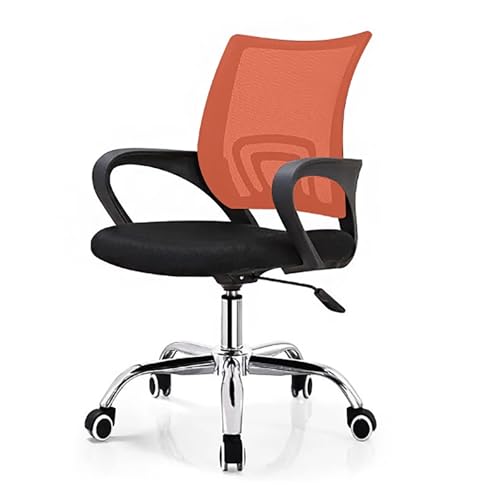 ZPRYZHD Ergonomischer Bürostuhl, Bürostühle, Rollender Computer-Schreibtischstuhl, mit Lordosenstütze Oder für Den Heim- und Bürogebrauch(Orange) von ZPRYZHD