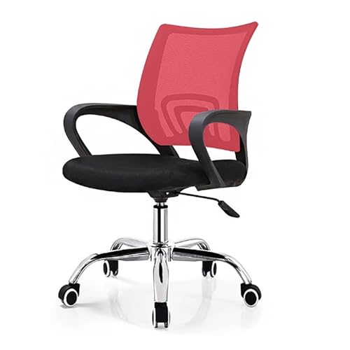 ZPRYZHD Ergonomischer Bürostuhl, Bürostühle, Rollender Computer-Schreibtischstuhl, mit Lordosenstütze Oder für Den Heim- und Bürogebrauch(Red) von ZPRYZHD