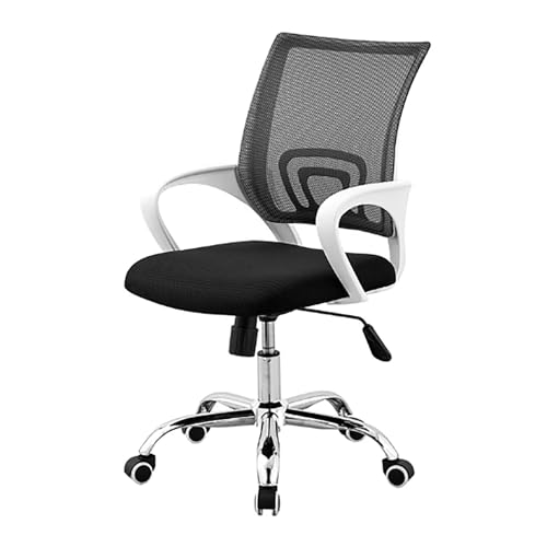 ZPRYZHD Ergonomischer Bürostuhl, Bürostühle, Rollender Computer-Schreibtischstuhl, mit Lordosenstütze Oder für Den Heim- und Bürogebrauch(White) von ZPRYZHD