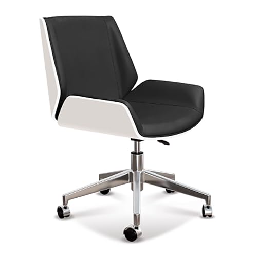 ZPRYZHD Moderner Bürostühle, Bürodrehstuhl, Ergonomischer Schreibtisch Drehstuhl mit Rädern, für Zuhause, Konferenz(Black) von ZPRYZHD