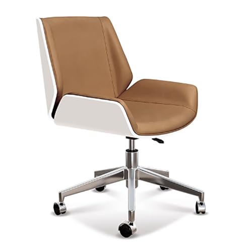 ZPRYZHD Moderner Bürostühle, Bürodrehstuhl, Ergonomischer Schreibtisch Drehstuhl mit Rädern, für Zuhause, Konferenz(Brown) von ZPRYZHD