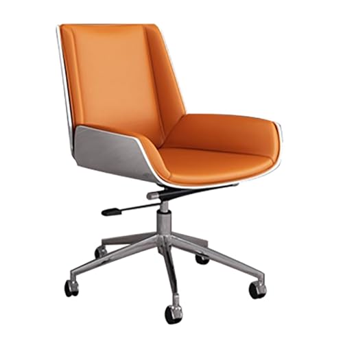 ZPRYZHD Moderner Bürostühle, Bürodrehstuhl, Ergonomischer Schreibtisch Drehstuhl mit Rädern, für Zuhause, Konferenz(Orange) von ZPRYZHD