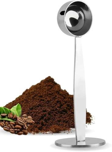 2-in-1-Kaffeelöffel Und Tamper – Espresso-Tamper aus Edelstahl Mit Messlöffel Zum Mahlen von Kaffee – Kaffee-Stampfwerkzeug von ZPSHYD