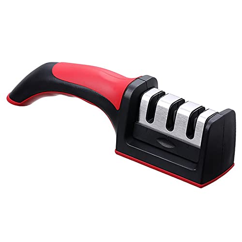 3-Schlitz-Messerschärfer: Klingenschärfwerkzeug Für Haushaltsküchenmesser(Rot) von ZPSHYD