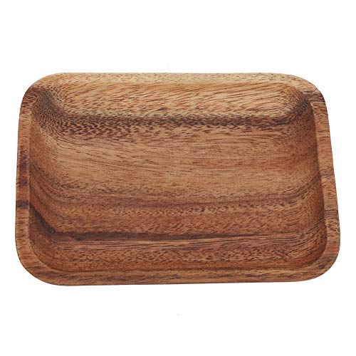 ZPSHYD Holztablett Deko Holz, braunes Sushi-Tablett,Snacks,Salat,Desserts,hölzerne Servierplatte für das Home Restaurant(16.5 * 12.5 * 2cm) von ZPSHYD
