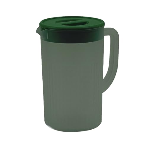 ZPSHYD 2,7-Liter-Krug aus BPA-freiem Kunststoff Mit Auslaufsicherem Deckel, Kaltwasserkrug Mit Extra Großem Fassungsvermögen Für Erfrischenden Saft, Eistee Und Mehr(Dunkelgrün) von ZPSHYD