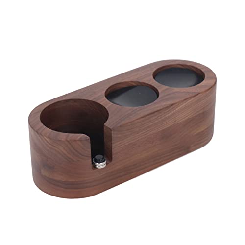 ZPSHYD 3-Loch-Kaffee-Tamperstation aus Holz: Anti-Rutsch-Matte Mit Stabilem Design Für Siebträger-Verteiler Und Glättungs-Tamper-Halter(51mm) von ZPSHYD
