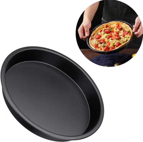 ZPSHYD 9-Zoll-Pizzapfanne aus Antihaftbeschichtetem Kohlenstoffstahl – 23 Cm X 4 Cm | Easy-Release-Beschichtung | Für Hausgemachte Pizza, Backen Und Mehr von ZPSHYD