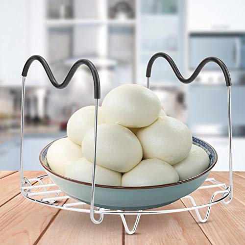 ZPSHYD Edelstahl Küche Dampfgarer Rack mit Griff für Prure Reiskocher Tragbares Dampfgestell Kompatibel mit verschiedenen Kochgeschirr 24 x 16 cm von ZPSHYD