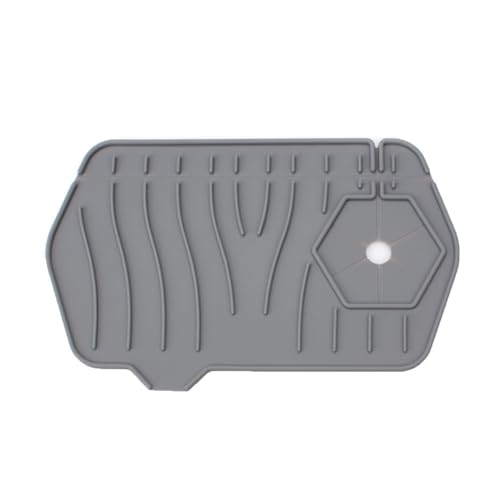 ZPSHYD Küchenspüle Spritzschutz, Faltbare Rutschfeste Silikon Wasserhahn Matte Tropffänger Tablett für Badezimmer, Grau, 30 x 20 cm ZPSHYD Küchenspüle Spritzschutz, Faltbare Rutschfeste Silikon Wasserhahn Matte Tropffänger Tablett für Badezimmer, Grau, 30 x 20 cm von ZPSHYD