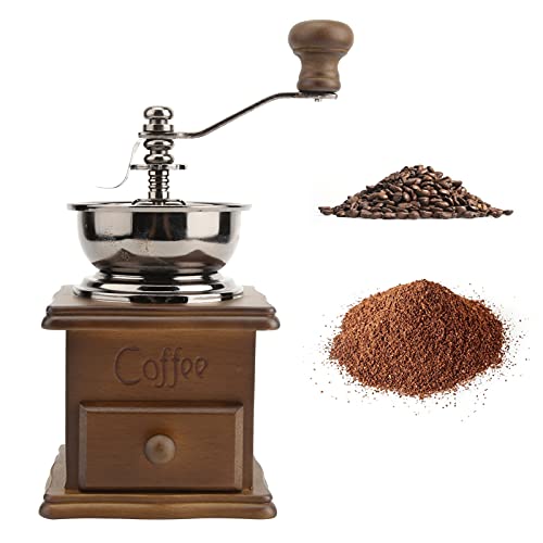 ZPSHYD Handkurbel Kaffeemaschine,Manuelle Kaffeebohnenmühle aus Edelstahl,Retro-Stil,Stilvoll und Praktisch,Geeignet für Kaffeeliebhaber,Cafés von ZPSHYD