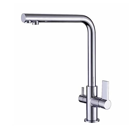 3 Wege Küchenarmatur Drehbar Messing spültischarmatur küche-Wasserhahn-Chrom von ZPSPZ