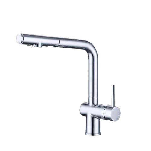 3 Wege Wasserhahn Küche Ausziehbar Messing Spültischarmatur 3 Wege-Verchromt 3 Wege Wasserhahn Küche Ausziehbar Messing Spültischarmatur 3 Wege-Verchromt von ZPSPZ