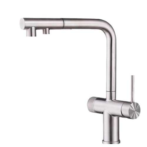 3 Wege Wasserhahn Küche Ausziehbar Schwenkbar Spüle Wasserhahn 3 in 1 Messing-Gebürstet 3 Wege Wasserhahn Küche Ausziehbar Schwenkbar Spüle Wasserhahn 3 in 1 Messing-Gebürstet von ZPSPZ