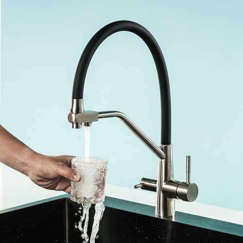 3 Wege Wasserhahn Mischbatterie Küche Schwenkbar Edelstahl 3 Wege Wasserhahn Osmose-Gebürstet von ZPSPZ