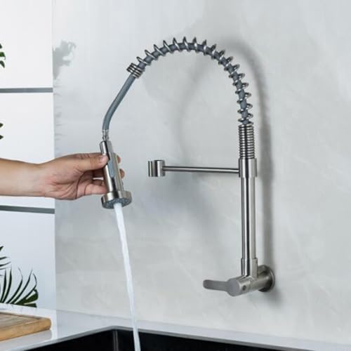 Küchenarmatur Kaltwasserhahn Wandmontage Edelstahl 2-Modus Düse Einzelloch Wasserhahn Küche Wandmontage-Gebürstet Küchenarmatur Kaltwasserhahn Wandmontage Edelstahl 2-Modus Düse Einzelloch Wasserhahn Küche Wandmontage-Gebürstet von ZPSPZ