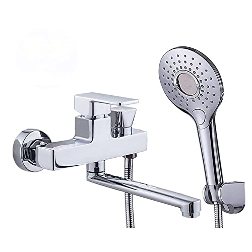 Mischbatterie Badewanne mit Brause Drehbar Kalt und Heiß Mischventil Messing Multifunktions Dusche Wasserhahn Chromplattieren-B. Mischbatterie Badewanne mit Brause Drehbar Kalt und Heiß Mischventil Messing Multifunktions Dusche Wasserhahn Chromplattieren-B. von ZPSPZ