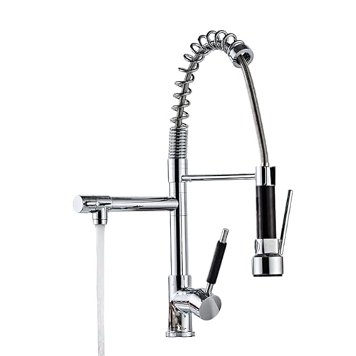 Wasserhahn Küche Feder Chrom Armatur Küche Feder Messing Dreh- 2 Modi-Verchromt Wasserhahn Küche Feder Chrom Armatur Küche Feder Messing Dreh- 2 Modi-Verchromt von ZPSPZ