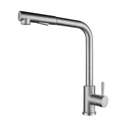 Wasserhahn Küche mit Ausziehbarer Brause Schwenkbar 2 Modus Spültischarmatur Ausziehbar Edelstahl-Gebürstet von ZPSPZ
