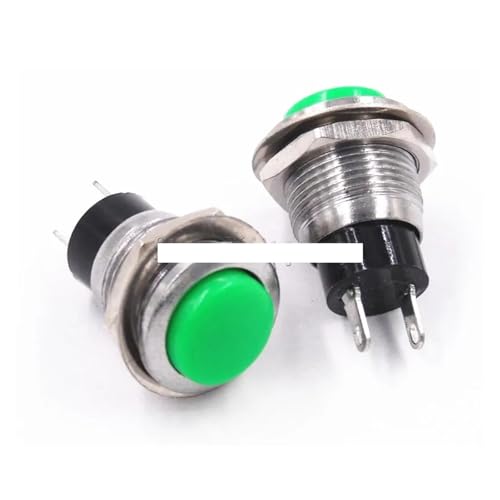 100PCS Green Reset Switch DS-318 12mm Round Push Button Switch Without Lock For Horn Doorbell 3A 125VAC von ZPTPNGWH