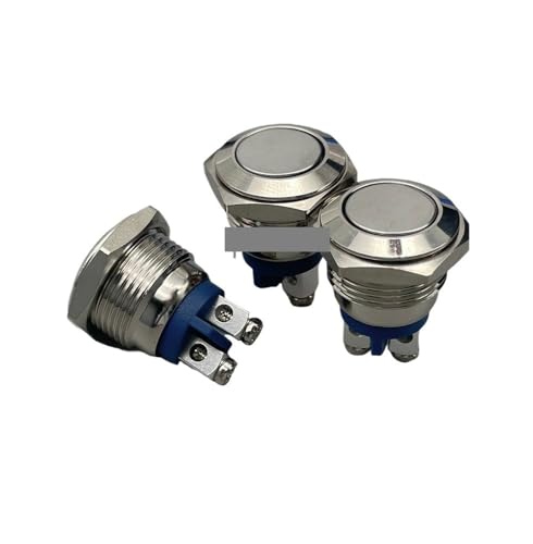 16mm Momentary Stainless Steel Metal Push Button Switch Flat Top von ZPTPNGWH