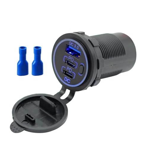 1PC 12V/24V USB Outlet 60W USB-C Multiple Car Charger Socket PD3.0 & Two QC3.0 Ports with Touch Switch von ZPTPNGWH