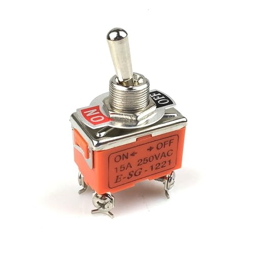 1Pcs Electrical Toggle Switch AC 250V 15A Amps On/Off 2 Position DPST 4 Screw Terminals Toggle Switches 33 * 20 * 20mm von ZPTPNGWH