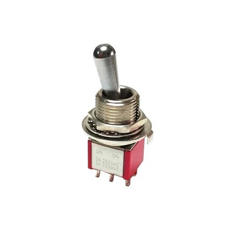 1pcs 8013 SH T80-T Z1 Series short Handle 12mm ON-MOM(momentary) SPDT 6Pin 2Position Panel Toggle Switch 5A 125VAC von ZPTPNGWH
