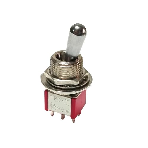 1pcs 8013 SH T80-T Z1 Series short Handle 12mm ON-OFF-ON SPDT 6Pin 3Position Panel Toggle Switch 5A 125VAC von ZPTPNGWH