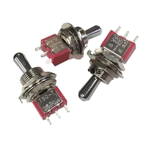 1pcs SH T80-T Z1 Series short Handle 12mm ON-OFF-ON SPDT 3Pin 3Position Panel Toggle Switch 5A 125VAC von ZPTPNGWH