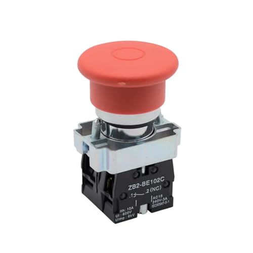 XB2-BT45 1NO/1NC Push-Pull Emergency stop push button switch Red Sign 40mm Mushroom Head von ZPTPNGWH