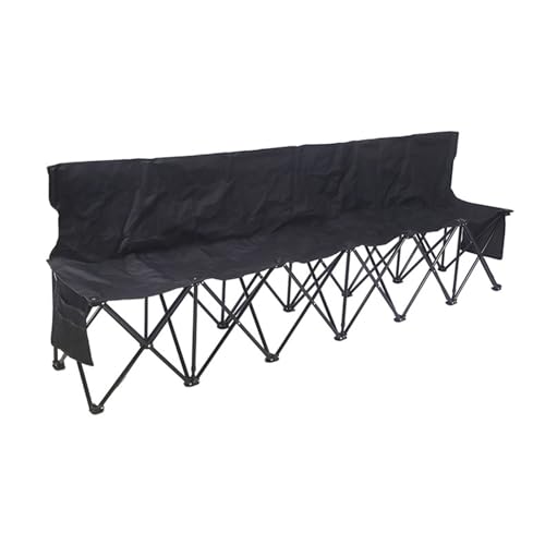 ZPVXRVQ 4/6 Schwarzer Campingstuhl Mit Armlehnen, Tragbarer Stuhl Mit Getränkehalter, Oxford-Gewebe Quadratischer, Zusammenklappbarer, Leichter Tisch Für Garten-BBQ, Angeln Und Innenräume(6 People) von ZPVXRVQ