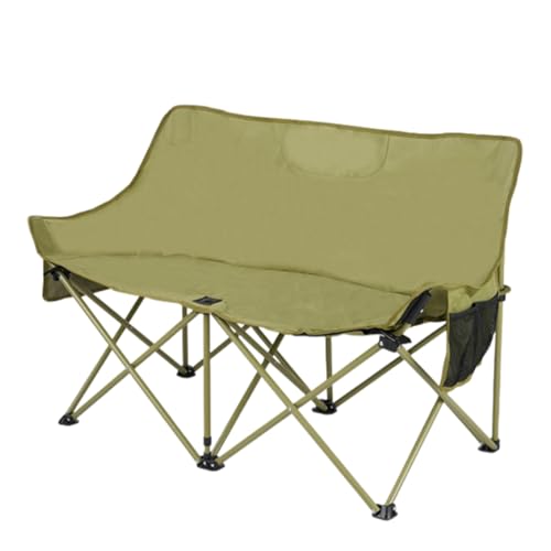 ZPVXRVQ Doppelter Campingstuhl, klappbarer 2-Sitzer-Gartenstuhl für den Außenbereich (mit Aufbewahrungstasche), geeignet für Strand, Garten und Angelausflüge von ZPVXRVQ