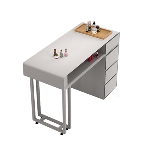 ZPVXRVQ Maniküre Tisch Nagelschreibtisch, Hölzerne Professionelle Spa Salon Nagel Tech Tisch Station, Schönheit Nail Art Workstation mit Schubladen 3 Tier Locker(80x40x78cm) von ZPVXRVQ
