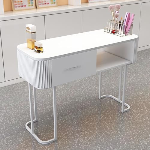 ZPVXRVQ Moderner Nagelstudio-Schreibtisch mit Aufbewahrungsschubladen Holz-Arbeitsplatz Lackfreie Platte Arbeitsplatte Professioneller Manikürtisch für Beauty Spa(Style 1,100) von ZPVXRVQ