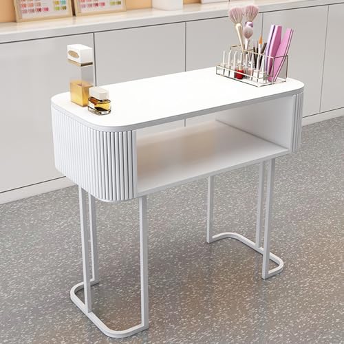 ZPVXRVQ Moderner Nagelstudio-Schreibtisch mit Aufbewahrungsschubladen Holz-Arbeitsplatz Lackfreie Platte Arbeitsplatte Professioneller Manikürtisch für Beauty Spa(Style 1,80cm) von ZPVXRVQ