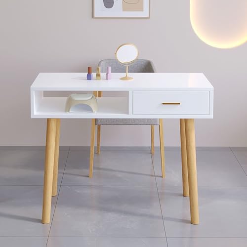 ZPVXRVQ Professioneller Manikürtisch mit Ablage und Schubladen, Manikürtisch Aus Holz, Salon Nageltechniker Tisch Workstation(Style 2,100x40x78cm) von ZPVXRVQ