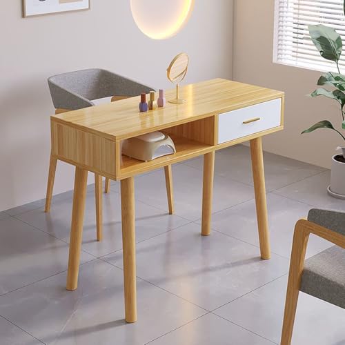 ZPVXRVQ Professioneller Manikürtisch mit Ablage und Schubladen, Manikürtisch Aus Holz, Salon Nageltechniker Tisch Workstation(Style 3,80x40x78cm) von ZPVXRVQ