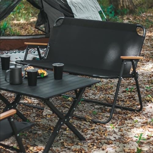 ZPVXRVQ Tragbare Klappbare Campingstühle Loveseat, Robuster Outdoor-Gartenstuhl mit Armlehnen und Getränkehalter für Angeln, Reisen und Strand ZPVXRVQ Tragbare Klappbare Campingstühle Loveseat, Robuster Outdoor-Gartenstuhl mit Armlehnen und Getränkehalter für Angeln, Reisen und Strand von ZPVXRVQ